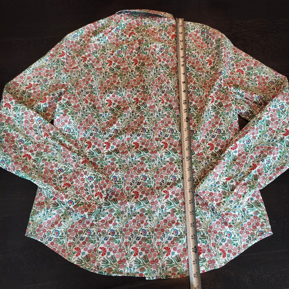 J. Crew Art Fabrics Floral Women's Button Down Shirt - Picture 2 of 6